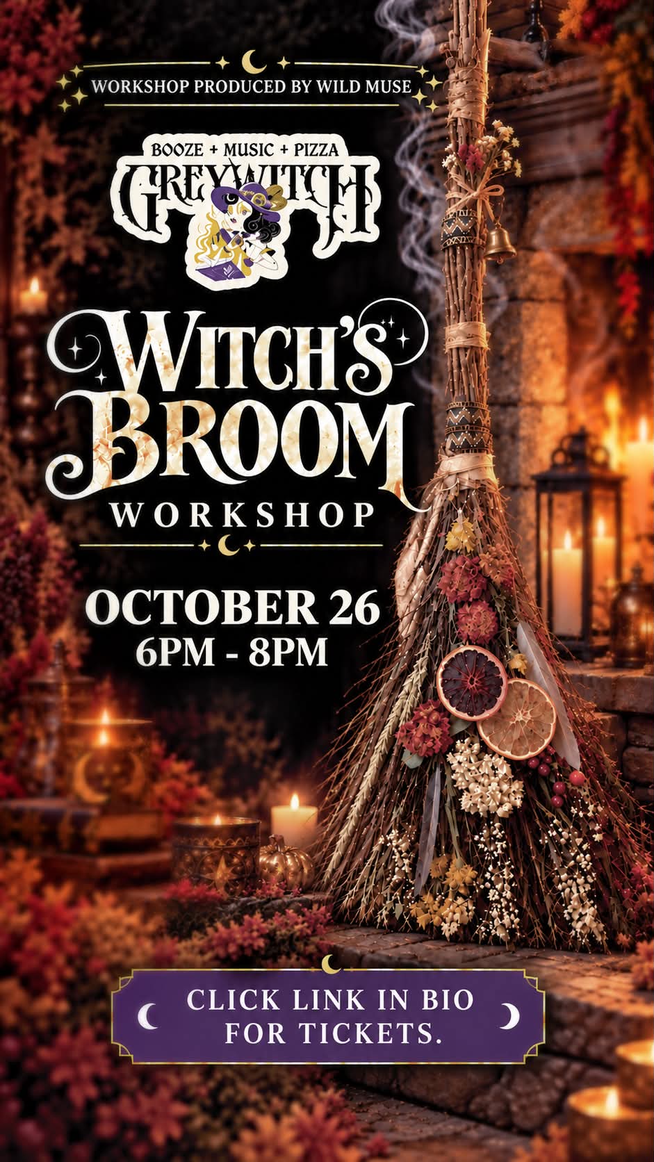 Witches Broom Workshop at Grey Witch