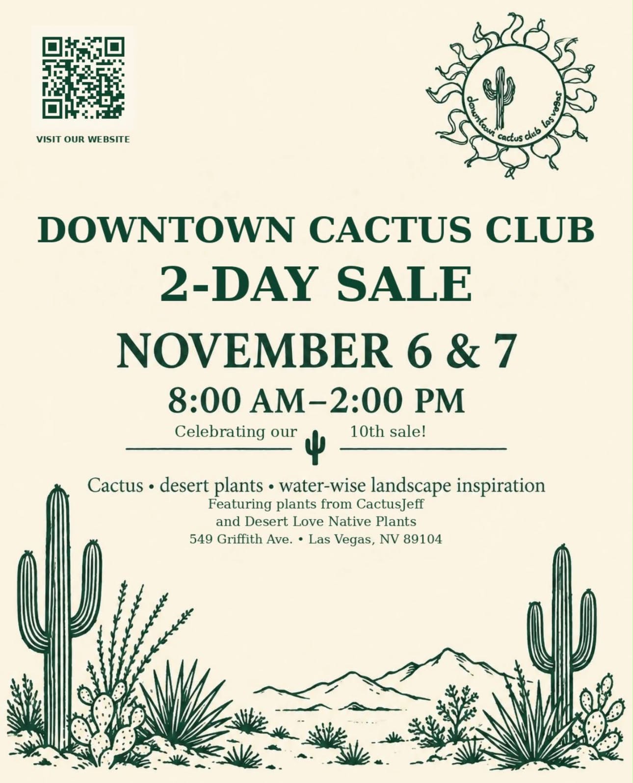 Downtown Cactus Club fall sale!